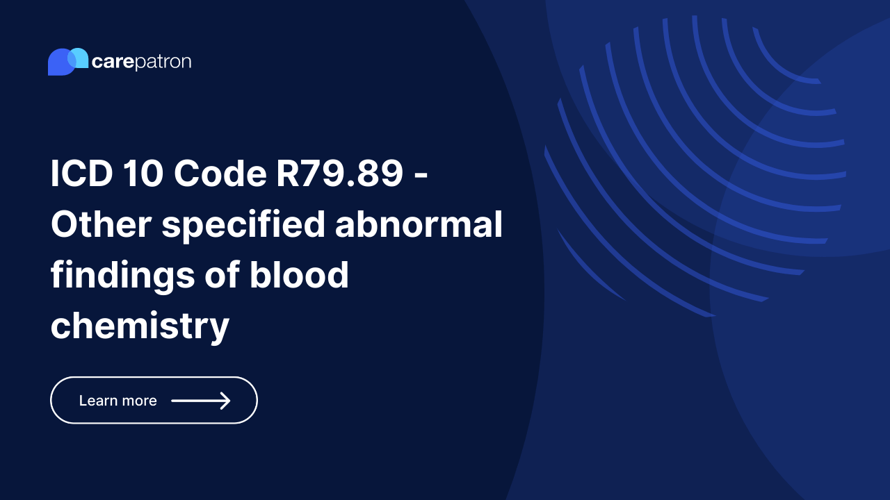 R79.89 Other Specified Abnormal Findings of Blood Chemistry ICD10CM